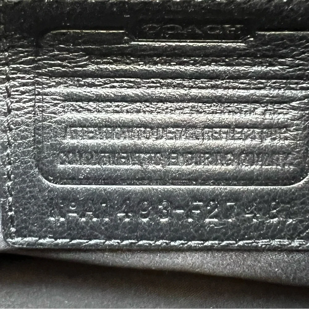 COACH VINTAGE LEATHER FLAP SHOULDER BAG EUC BLACK